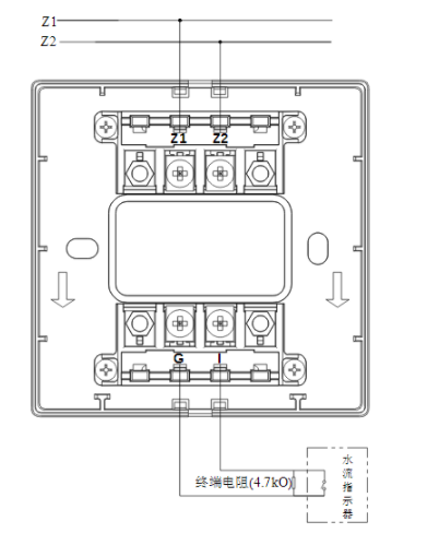 云南海灣消防GST-LD-8300B輸入模塊常開無源觸點接線圖